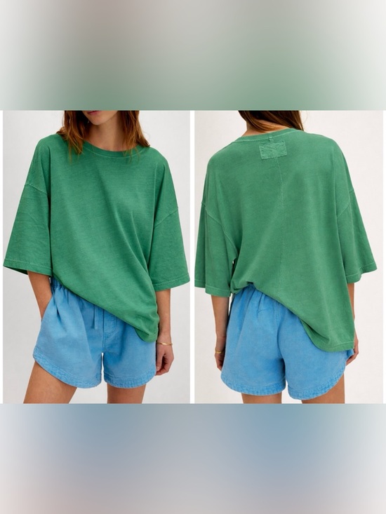 Free People Tops - NWOT Free People We The Free Perfect Oversized Tee - Green - XL *IR*
